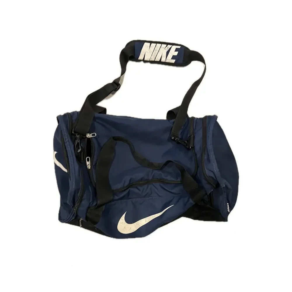 Nike Brasilia 9.5 Blue Black Medium 60L Duffel Gym Bag